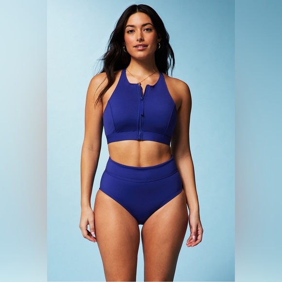 Fabletics Boardwalk High-Waisted Swim Bottom Sz large - Picture 1 of 6